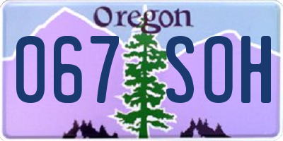 OR license plate 067SOH