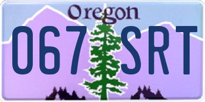 OR license plate 067SRT