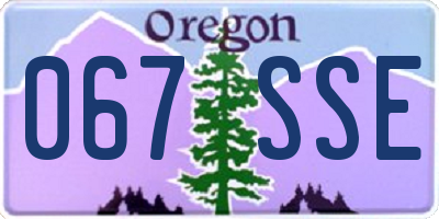 OR license plate 067SSE