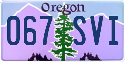OR license plate 067SVI