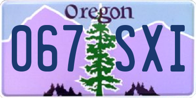 OR license plate 067SXI