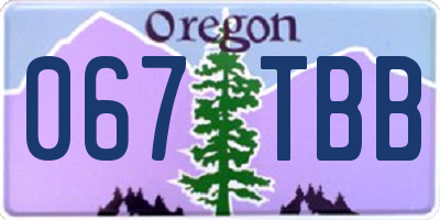 OR license plate 067TBB