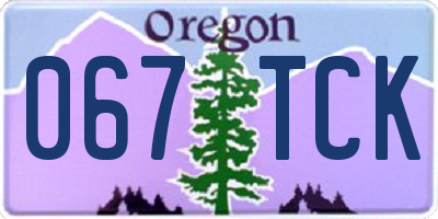 OR license plate 067TCK
