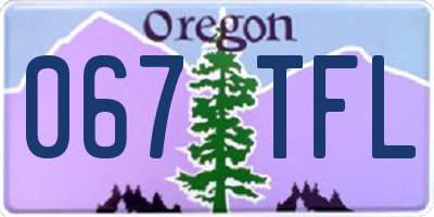 OR license plate 067TFL