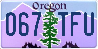 OR license plate 067TFU