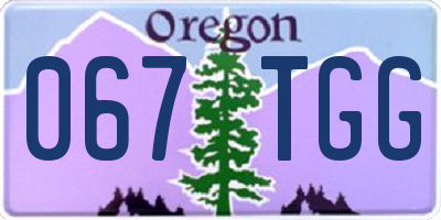 OR license plate 067TGG
