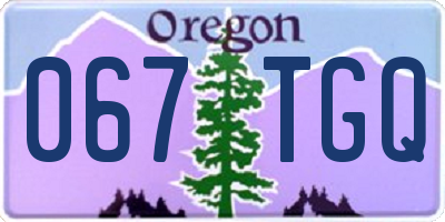 OR license plate 067TGQ