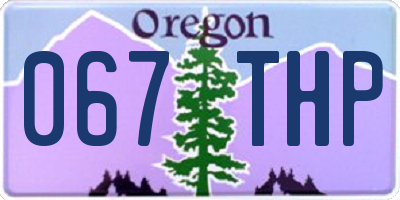 OR license plate 067THP