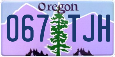 OR license plate 067TJH