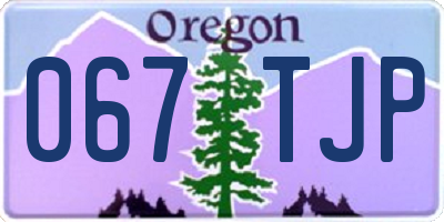 OR license plate 067TJP
