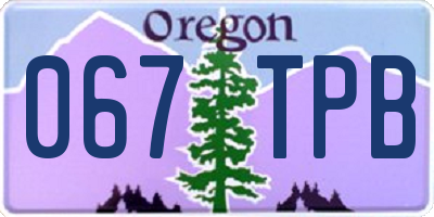 OR license plate 067TPB