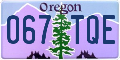 OR license plate 067TQE