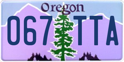 OR license plate 067TTA