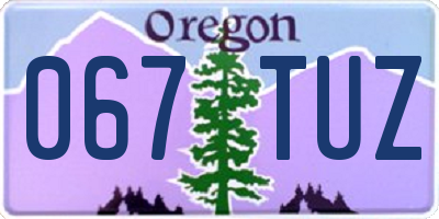 OR license plate 067TUZ