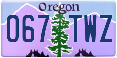 OR license plate 067TWZ