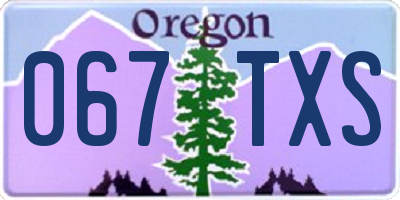 OR license plate 067TXS