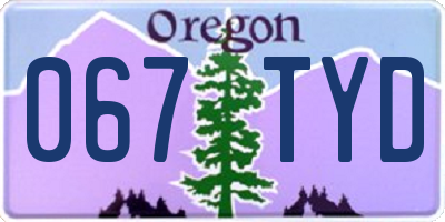 OR license plate 067TYD