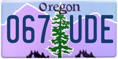 OR license plate 067UDE