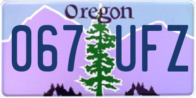 OR license plate 067UFZ