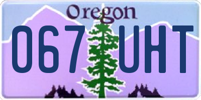 OR license plate 067UHT