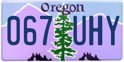 OR license plate 067UHY