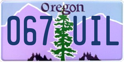 OR license plate 067UIL