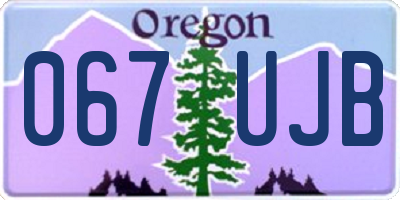 OR license plate 067UJB