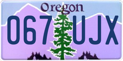 OR license plate 067UJX