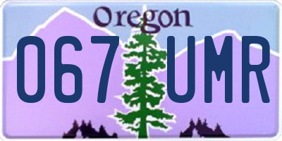 OR license plate 067UMR