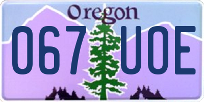 OR license plate 067UOE