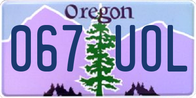 OR license plate 067UOL