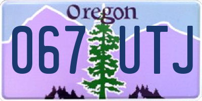 OR license plate 067UTJ