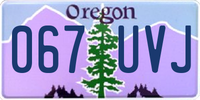 OR license plate 067UVJ