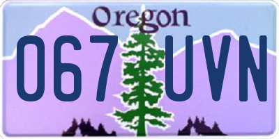 OR license plate 067UVN