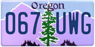 OR license plate 067UWG