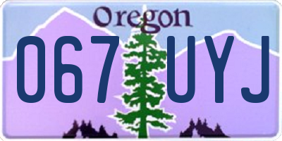 OR license plate 067UYJ