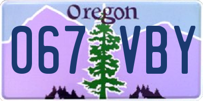 OR license plate 067VBY