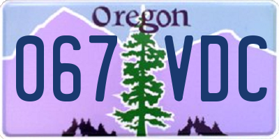 OR license plate 067VDC