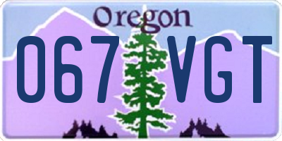 OR license plate 067VGT