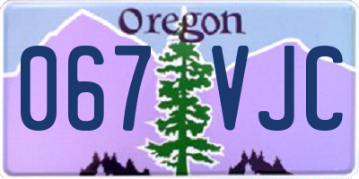 OR license plate 067VJC