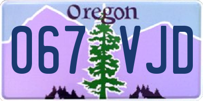 OR license plate 067VJD