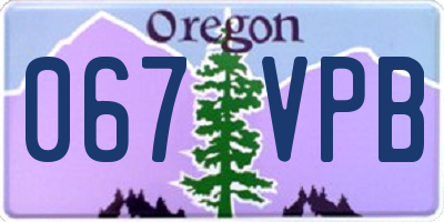 OR license plate 067VPB