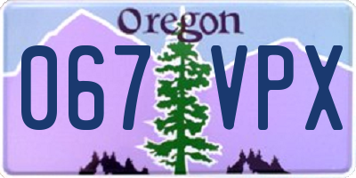 OR license plate 067VPX