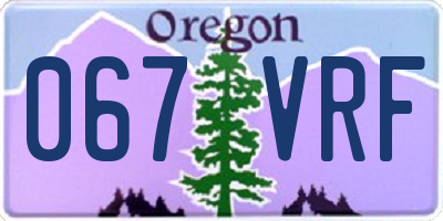 OR license plate 067VRF