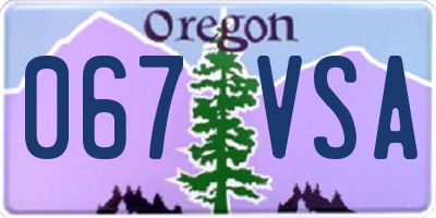 OR license plate 067VSA