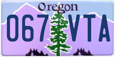 OR license plate 067VTA