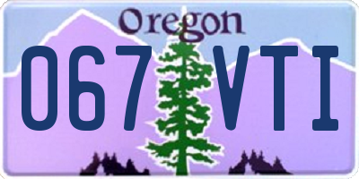 OR license plate 067VTI