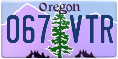 OR license plate 067VTR