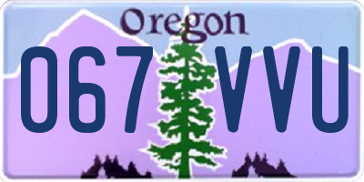 OR license plate 067VVU