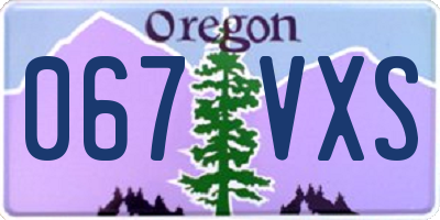 OR license plate 067VXS